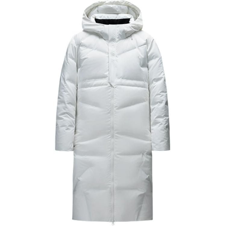 

Anta Champion All-Weather Series Comfortable Casual Simple Long Hooded Down Jacket Men Outerwear Paper-White 152510921-2 M