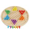 Jogo de Damas Chinesas Conjunto Jogo de Estratégia Clássico Bolinhas de Acrílico em 6 Cores para Reunião de Família Crianças Meninos Meninas