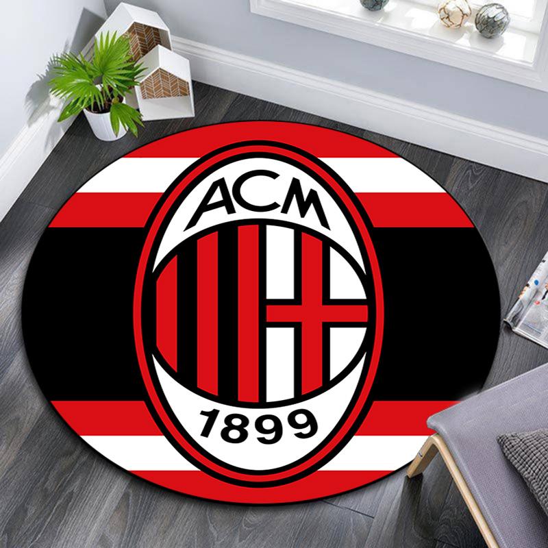 AC Milan Round Area Rug Under Office Chairs Bedroom Living Room Home Decor