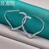 Romantic Heart Earrings Silver Charm Jewelry