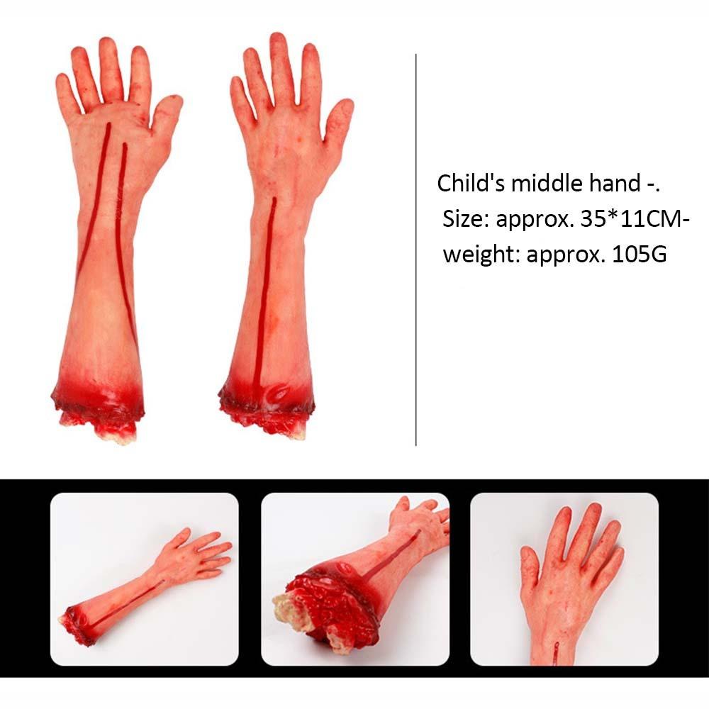 Halloween Prop Bloody Scary Fake Organ Human Brain Body Parts Fake Hand Finger Leg Foot Brain Heart Party Accessories Set