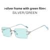 Unisex Metal Geometric Frameless Sunglasses With Uv400 Protection For Summer Beach And Travel