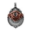 Tarot Vision Pendant All-Seeing Eye Necklace Charm Mystic Divination Jewelry Tarot Card Symbol Pendant with Smooth Rotation for Fate Insights