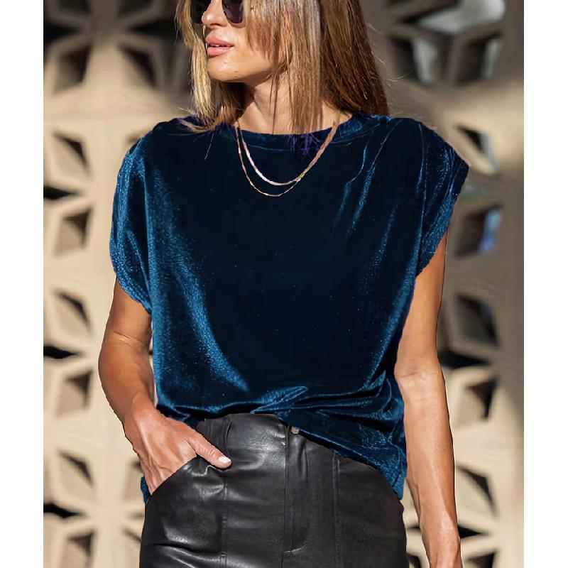 2026 New Spring/Summer Women's Fashion Casual Solid Color T-Shirt Top