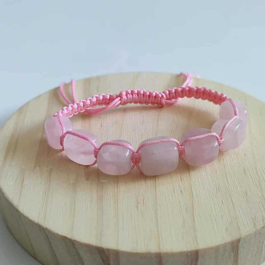 Exotic Seven-Color Crystal Woven Bracelet: Handmade Irregular Beaded Yoga Energy Bangle