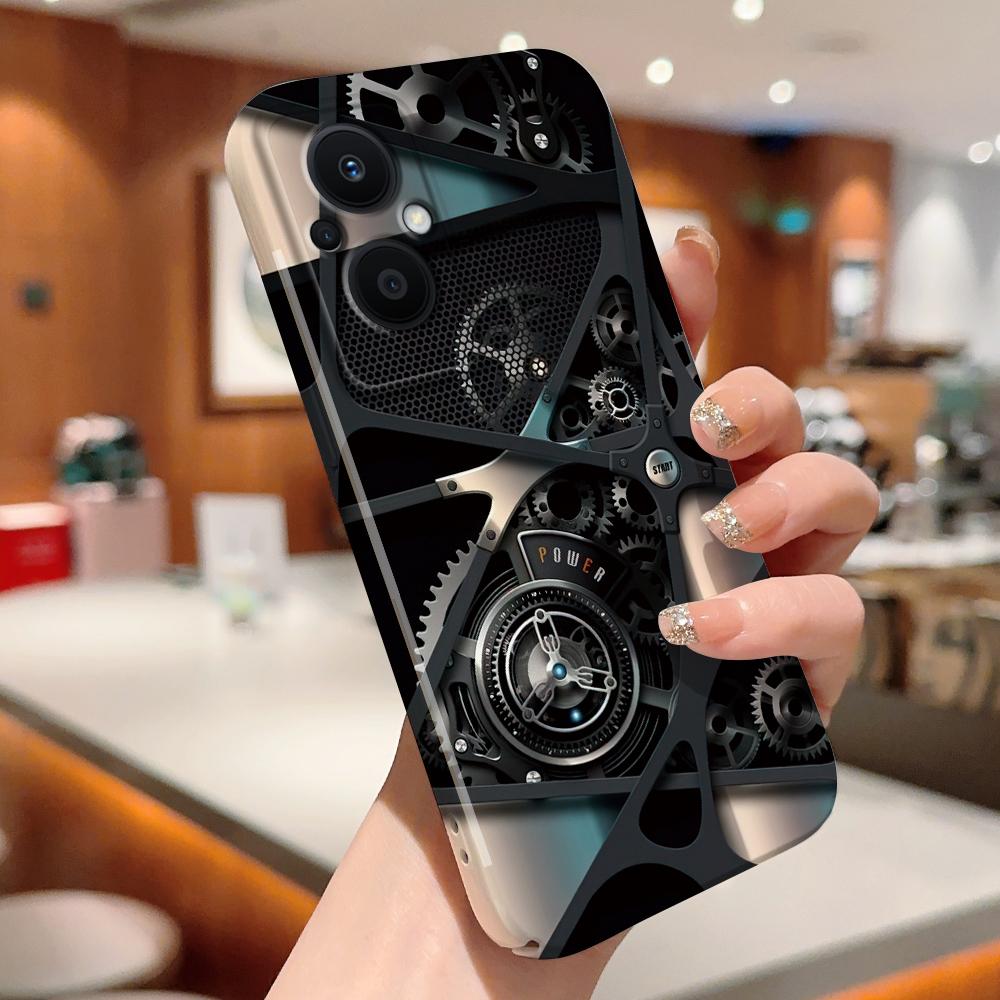 Husă de telefon cu film all-inclusive, design de modă desen animat, carcasă dură cu acoperire completă, husă cu protecție pentru cameră pentru OPPO A60 A96 Reno12 Realme C53 C75