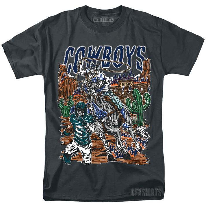 Dallas Cowboys Shirt Skeleton Vintage Style Graphic Design T-Shirt Unisex T-Shirt S