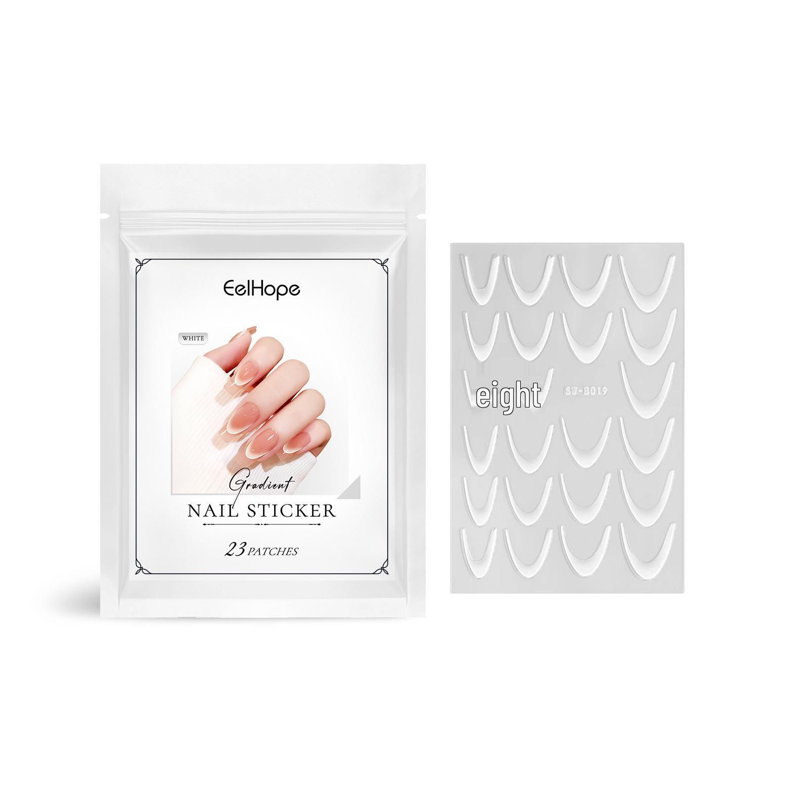 EELHOPE French Gradient Nail Stickers: Stylish, Convenient, Beautiful Nail Art Accessories