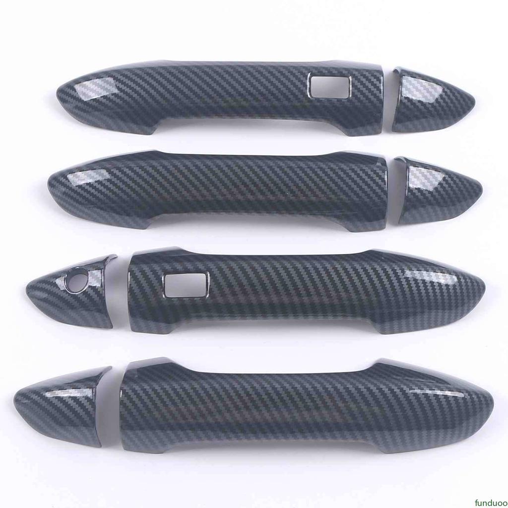 For Geely Coolray 2018 Carbon Fiber Chrome Car Door Handle Bowl Cover Decor Trim Sticker Styling