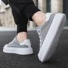 Four Seasons Students Low Top Solid Color Thick-soled Heightening Shoes Men's Korean Version Lace-up Casual Board Shoes Street Canvas Tide Shoes