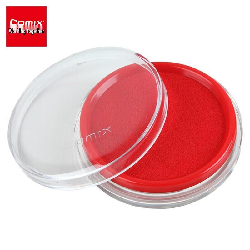COMIX B3716 82mm Round Quick-Dry Red Ink Pad