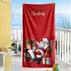 Christmas Beach Towel Quick-Dry Soft Microfiber Comfortable Lightweight Suitable for Swimming, Gym, Camping, Yoga Vacation