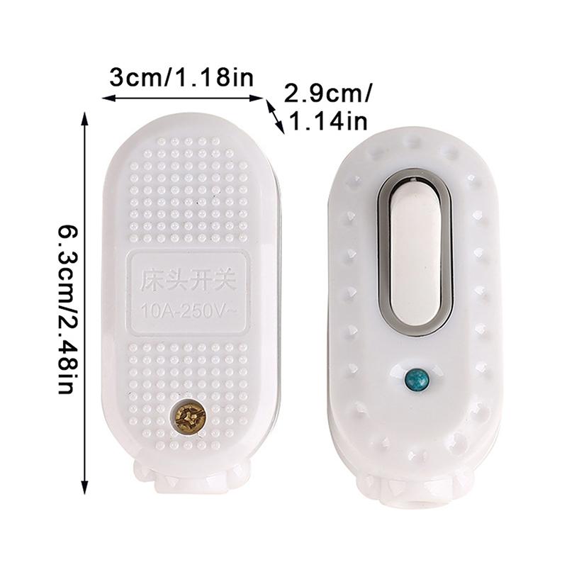 

1pc Night Light Power Cord Switch Control Light Wiring Switch New White Bedside Switch Lamp Fan 1pc білий