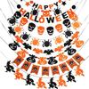 Decorations banniere halloween party guirlande pendentif/ # 4 (citrouille) 3m