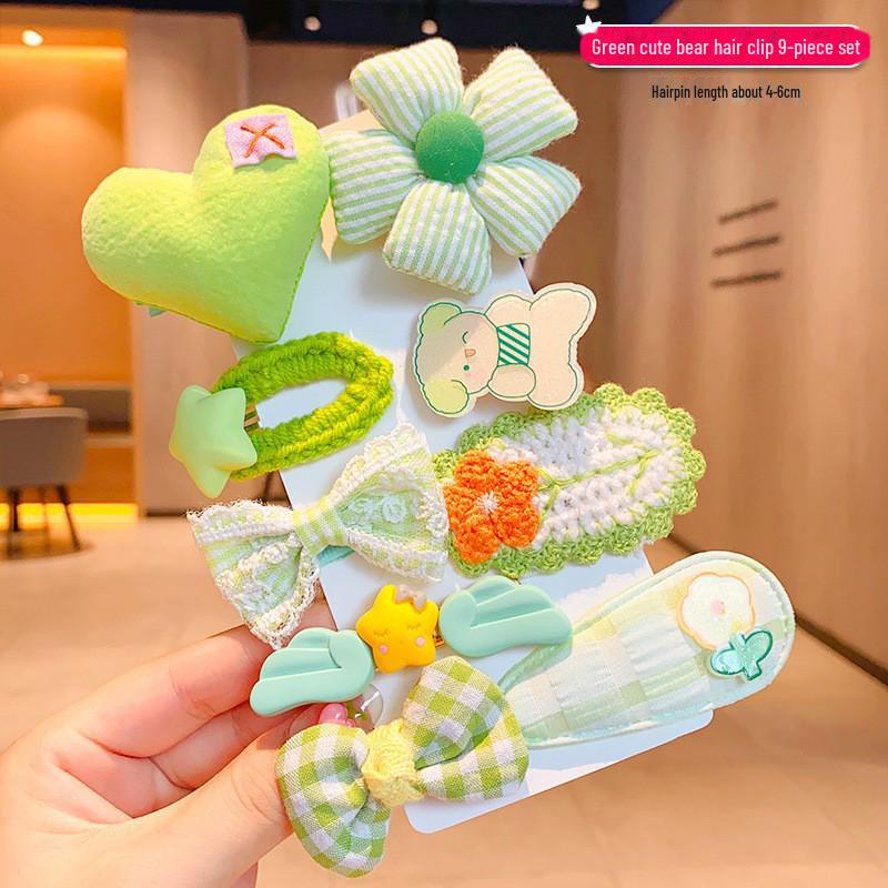 Autumn & Winter Plush Bear Hair Accessories: Cute Milk Coffee Wool Flower Butterfly Hairpin for Children