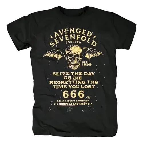 Harajuku Metalcore Avenged Sevenfold Rock T Shirt Hip Hop Streetwear T Shirt Heavy Metal Moda Casual Taglie Forti T Shirt Donna