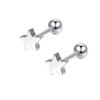 EVISPOL Hypoallergenic Stainless Steel Star Stud Earrings for Women Screw Back Cartilage Tragus Helix Earrings Piercing Jewelry