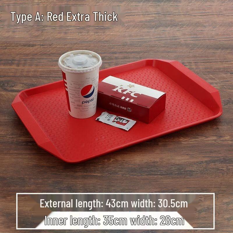 Rectangular Melamine Fast Food Serving Tray (10-Pack)