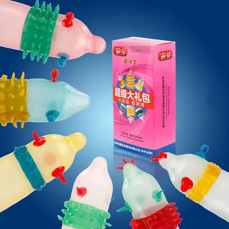 6 Stück/Los Stachel Kondom G-Punkt Vagina Stimulierende Penishülle Zufällige Farbe