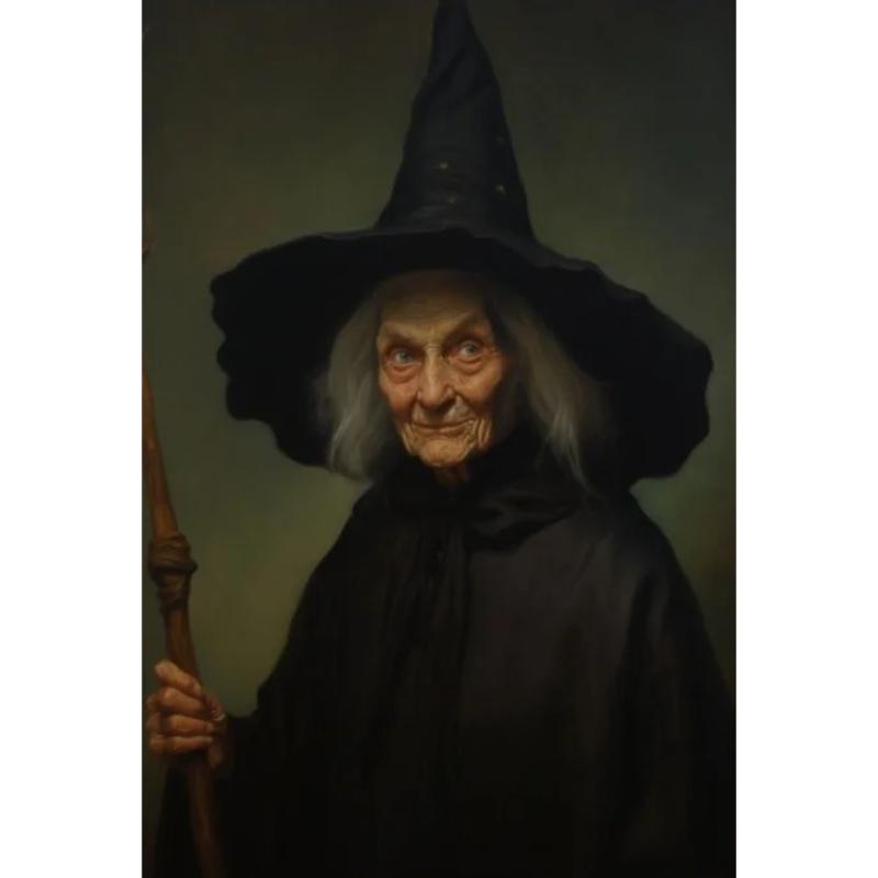 Retro Gothic Wizard Witches Portrait Poster Print Dark Magic Academy Character Canvas Painting Prints Halloween Wall Art Home Decor