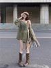 2025 Spring Summer Women's Mesh Cardigan: Lightweight, Loose, Off-the-Shoulder Knitwear with Long Sleeves