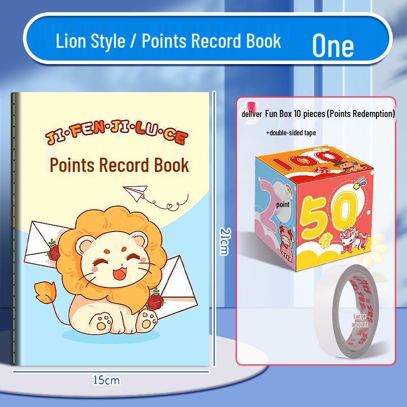 Children's Cute Reading Reward Stamp Book: Cartoon Points Card for Wish Redemption