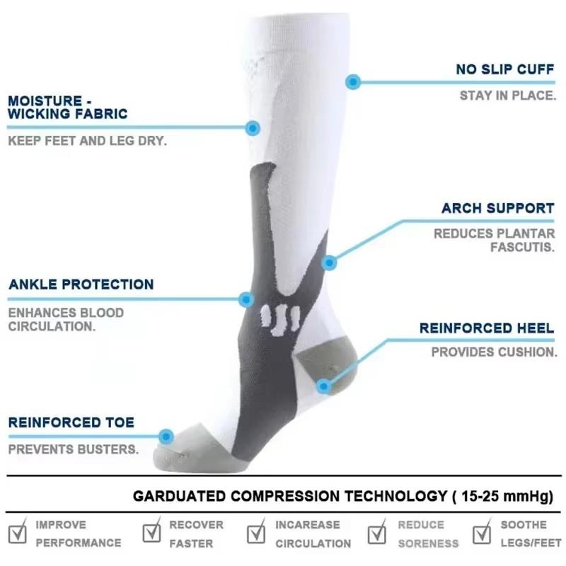 Compression Socks Medical Prevention Of Varicose Veins Anti Fatigue Nylon Care Socks Gym Outdoor Sports Running Football Cycling