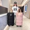 Universal Wheel Travel Bag Lightweight Portable Luggage Bag Storage Bag Maternity Bag Dry and Wet Separation Large Capacity Fitness Yoga