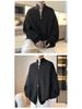 Men's Winter Stand-Up Collar Zip-Up Knit Cardigan Sweater - American Casual Style