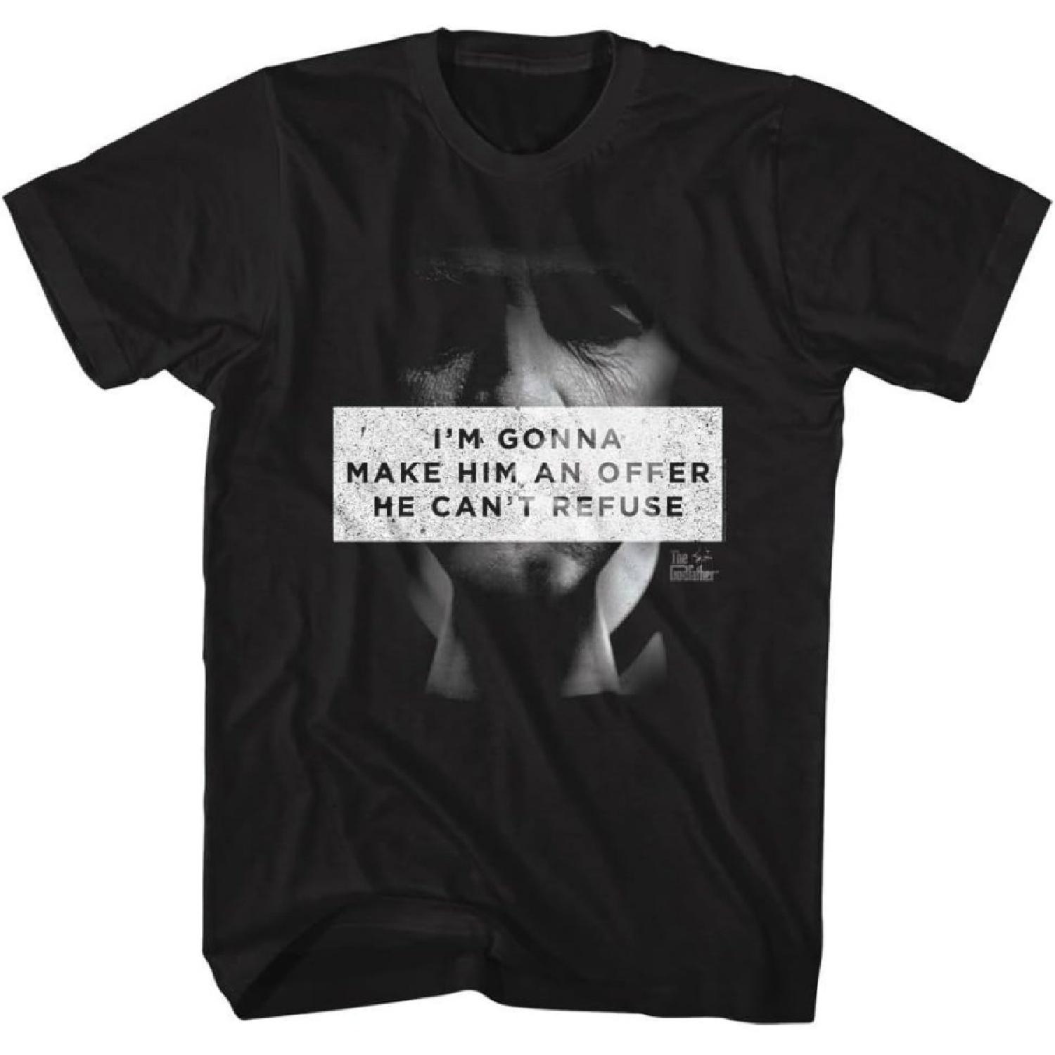 Крестный отец - Мужская футболка  Сделай ему предложение , Маленький размер, Черный S