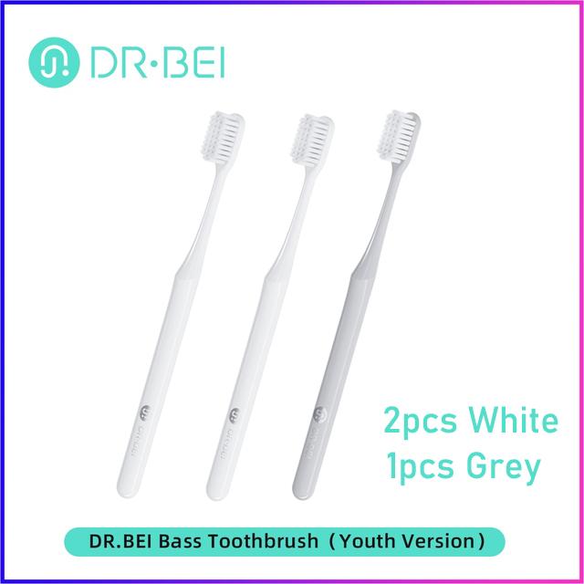 Dr Bei Toothbrush Youth Version 2 Colors Gum Care Daily Cleaning Oral Care Soft Bristle Better Cleaning Toothbrush For Adults