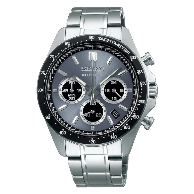 

[Seiko Watch] watch seiko selection Quartz chronograph (three horizontal eyes) SBTR027 men s silver