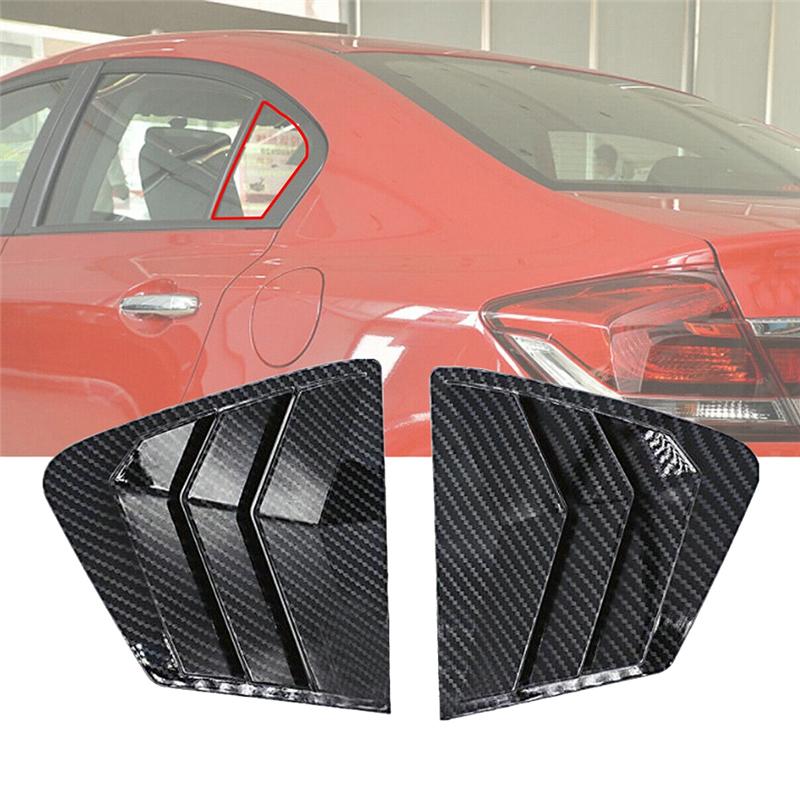 1Pair Parts Accessories For 2012-2015 Honda Civic Car Side Quarter Window Vent Louver Shutter Cover Trim