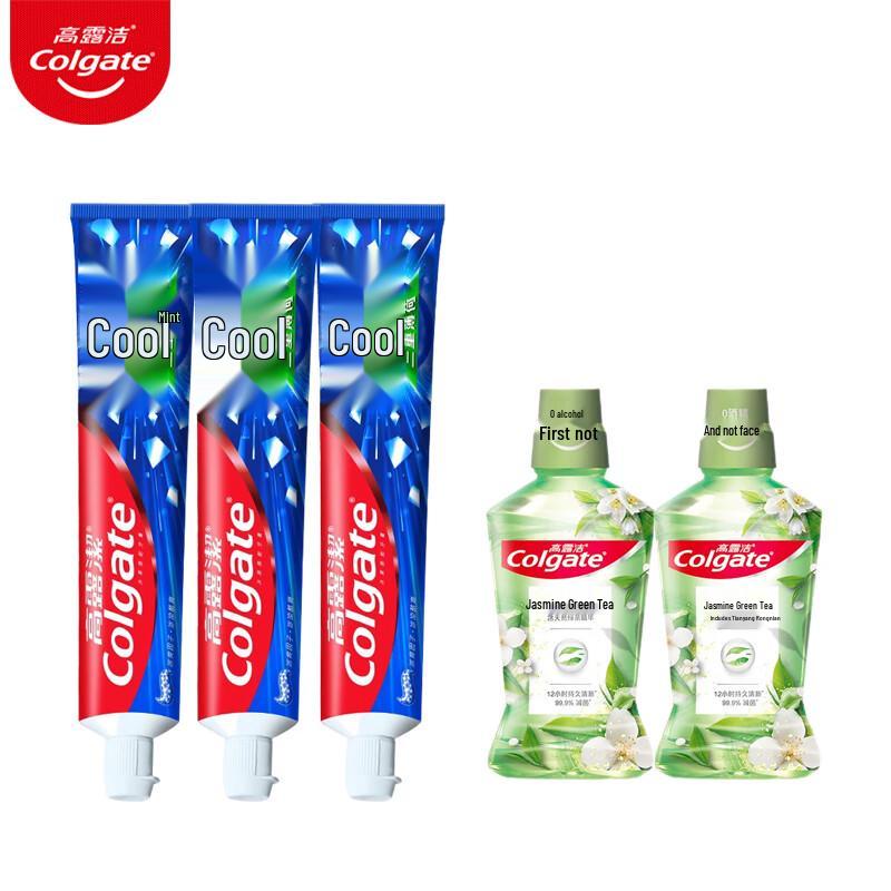 

Colgate Ice Mint Toothpaste & Jasmine Green Tea Mouthwash Set