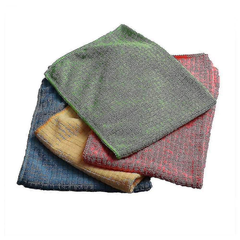 4pcs Microfibre Tea Towels, Incredible Absorption Capacity, Lint-free Microfibre Cloths In Catering Quality, Cleaning Cloth/waffle Cloth