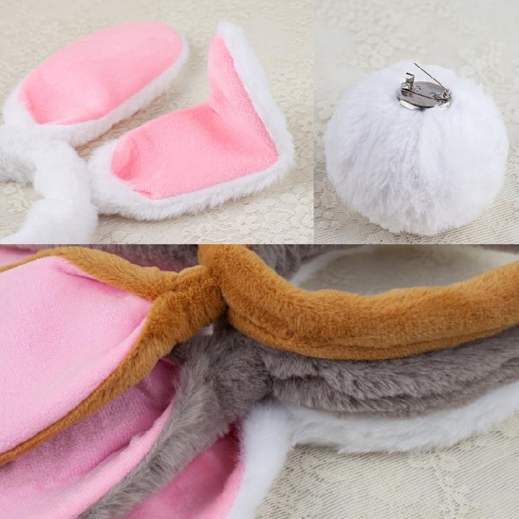 4 Stück Kinder Erwachsene Hasenohren Stirnband Fliege Nase Hasenschwanz Osterhasen Kostümset für Halloween Cosplay Party