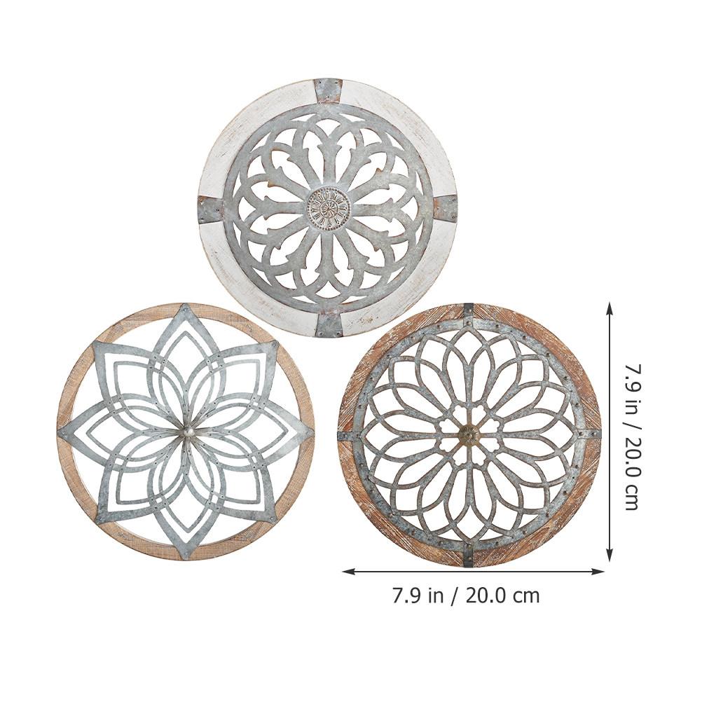 

3Pcs Rhombus Acrylic Flower-Shaped Wall Hanging Decor Indoor Outdoor Wall Art Pendant Decoration Home Garden Decoration for Home 20cm