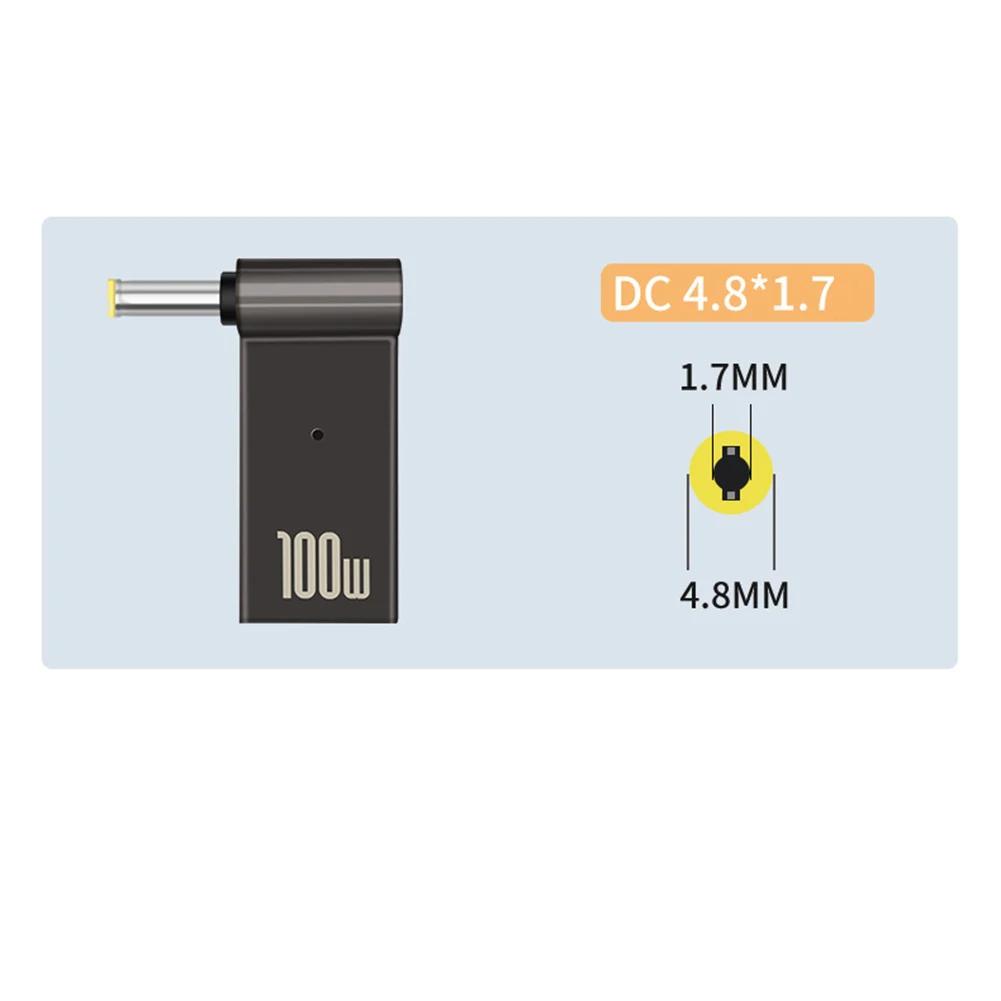 PD 100W Laptop Power Charger Supply Adapter USB Type-C Female To DC Male Jack Plug Converter for ASUS 19V 20V HP 19.5V Dell