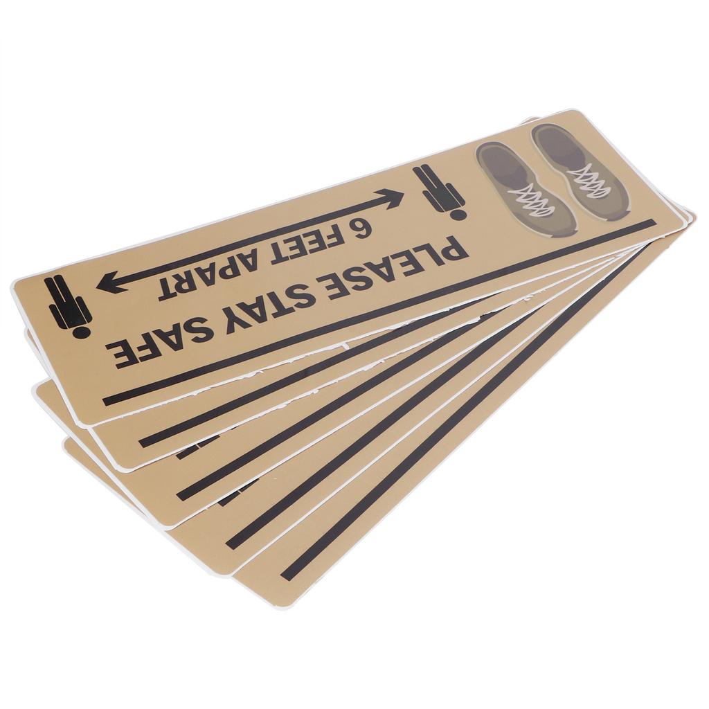 2Set Floor Sticker Safety Distance Sign Marker Warning Decal for Store Hospital SchoolB004