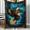 Majestic Eagle with Lightning Design Blanket - Soft, Cozy, Stylish Decor for Ultimate Home Comfort and Ideal Gift Choice