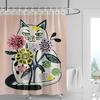 Rideau de douche Forêt de chats 70x72 pouces Tissu imperméable Résistant à la moisissure Rideau de salle de bain Style INS Mignon Rideaux de salle de bain