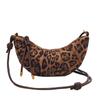 Niche Design Leopard Print Croissant Bag Women's 2025 New Spice Girl Style Dumpling Bag Women's Shoulder Crossbody Small Bag