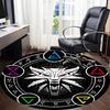 1pc Witcher Symbo Carpet, Round Non-Slip Durable Large Size Office Carpet, Suitable for Office, Beautiful Decoration