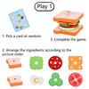 Montessori Hamburg Sandwich Stacking Wooden Toys With Order Cards Preschool Education Fine Motor Skills Interaction Simulation