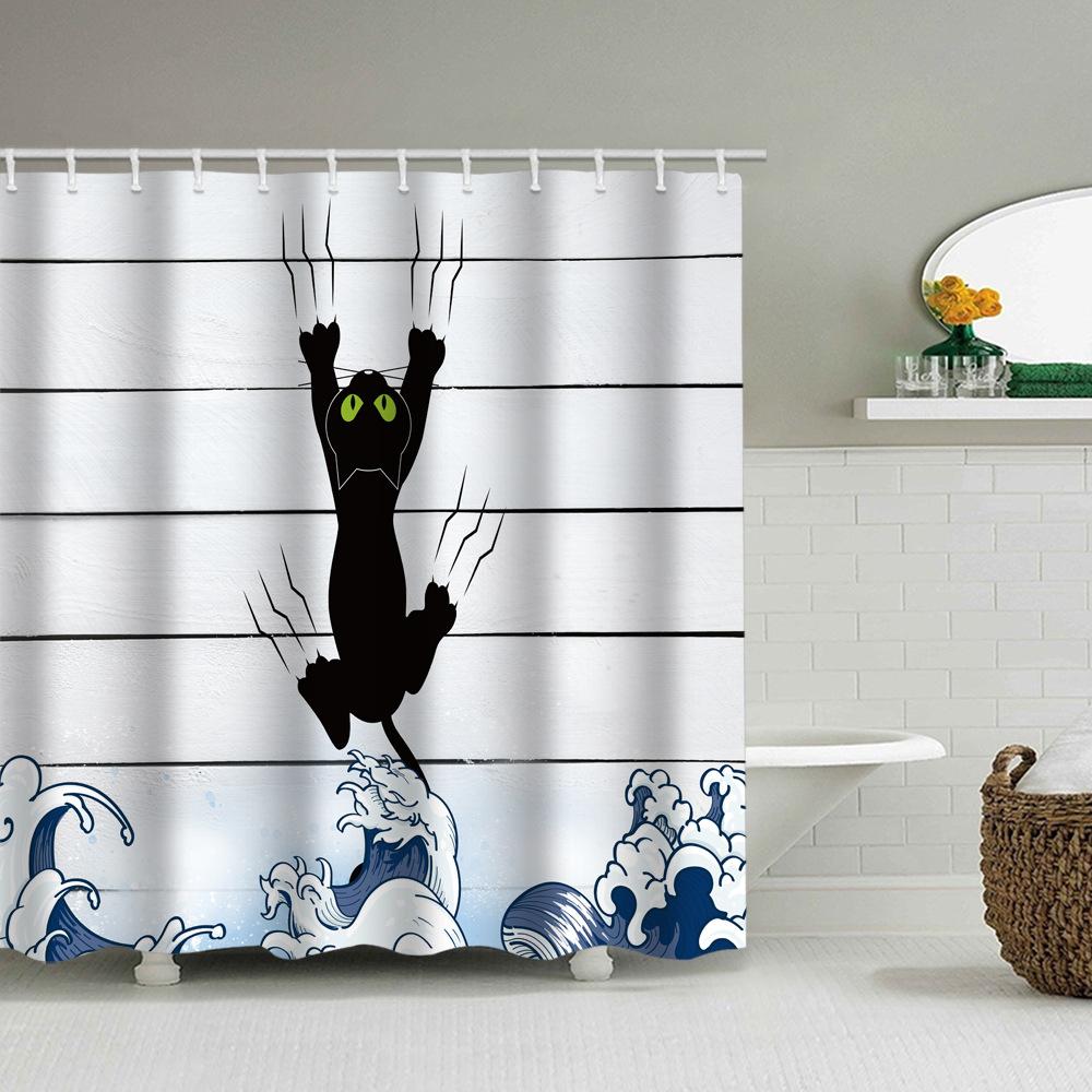 JINRUN Baie îngroșată, perdea impermeabilă, rezistentă la mucegai, perdea de duș, partiție de duș, perdea de duș, perdea de baie fără perforații