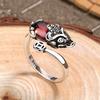 Feng Shui Ring Pixiu Mani Mantra Protection Finger Ring Wealth Ring Amulet Wealth Lucky Open Adjustable Ring Buddhist