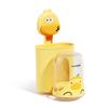 Cartoon Toothbrush Holder & Cup Rack: Punch-Free, Wall-Mounted, Cute Design for Kids' Bathroom.