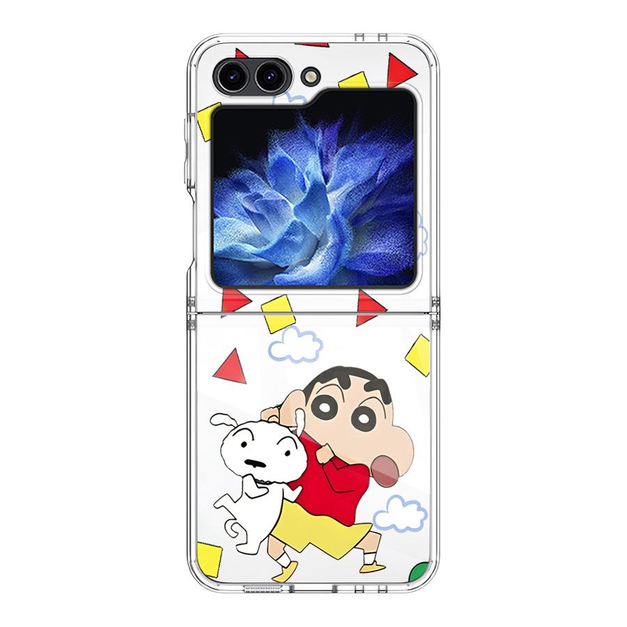 

Чехол Frog Crayon Shin Chan для Samsung Galaxy Flip4 Flip5 Flip3 Z Flip 7 6 5 4 3 Flip7 FE Flip6 Задняя крышка телефона Funda Galaxy Z Flip