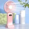 Mini ventilateur portable Fanshiluo, ventilateur USB pliable portable avec écran LED intelligent, petit ventilateur de bureau silencieux à 5 vitesses pour bureau, extérieur, sport, maison,