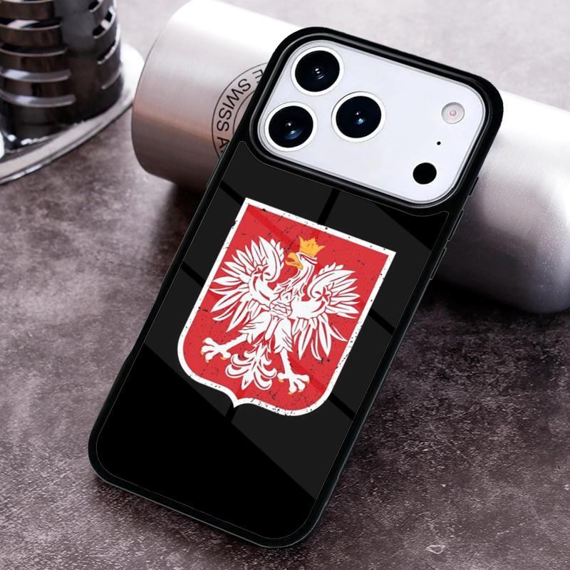 Poland Polish Flag Phone Case for iPhone 17 16 15 Pro Max Air 14 13 12 11 Plus Shockproof Capa Cover